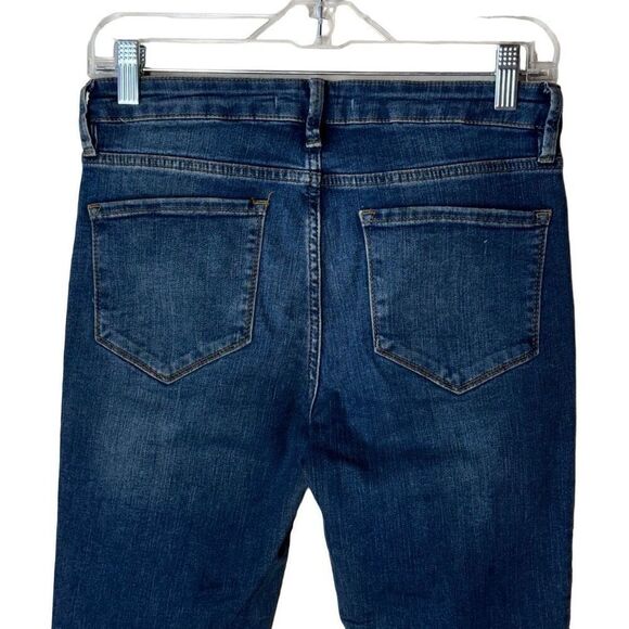 Free People Ankle Cropped Raw Hem Jeans in Blue Wash 28 - Picture 10 of 14